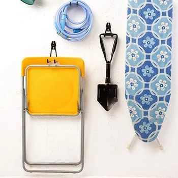 

Practical Boutique Garage Garden Tool Organizer, Heavy Duty Garage Storage Hooks, Hanging Utility Wall Mount Hooks for Ladders C