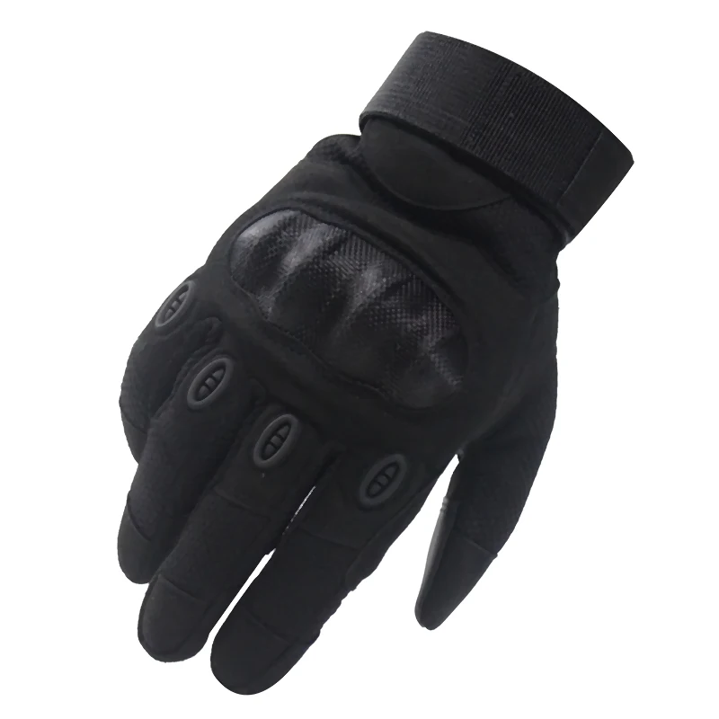Тактические перчатки с сенсорным экраном, полный палец, армейские военные страйкбольный походный стрельба, пейнтбол, охота, велосипедные перчатки - Цвет: Black