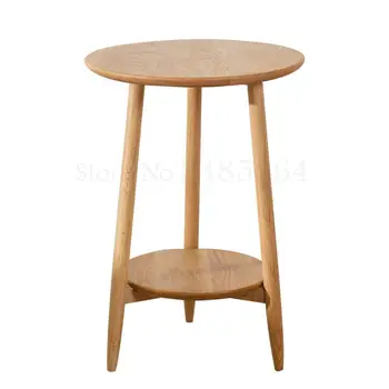 

Pure Solid Wood Coffee Table White Oak Round Table Nordic Round Small Tea Table Side Simple Coffee Table Living Room Furniture C