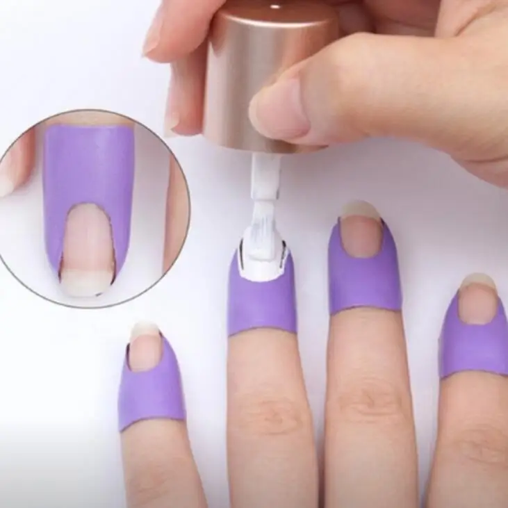 

Nail Polish Anti-Spill Anti-Flow Edge Nail Stickers Nail Extension Template Clip Manicure Tools Set Full Nail Wrap Nail Art Tool