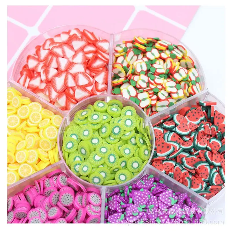 Ассорти фруктовые ломтики 90 г Fimo колеса-поставки слаймов/Slime аксессуары/Slime добавить ins/Полимерная глина/дизайн ногтей производитель комплектов для детей