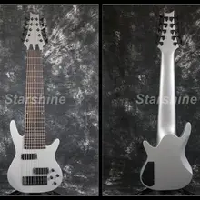 10 Strings Electric Bass Guitar YL-10BG Matt Metal Grey Black Hardware Fixed Bridge