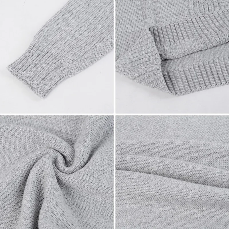 Winter Braid Men's Pullovers Oversized Sweater Pullover Women Knitted Jumpers Vintage Turtleneck Sweaters Clothing