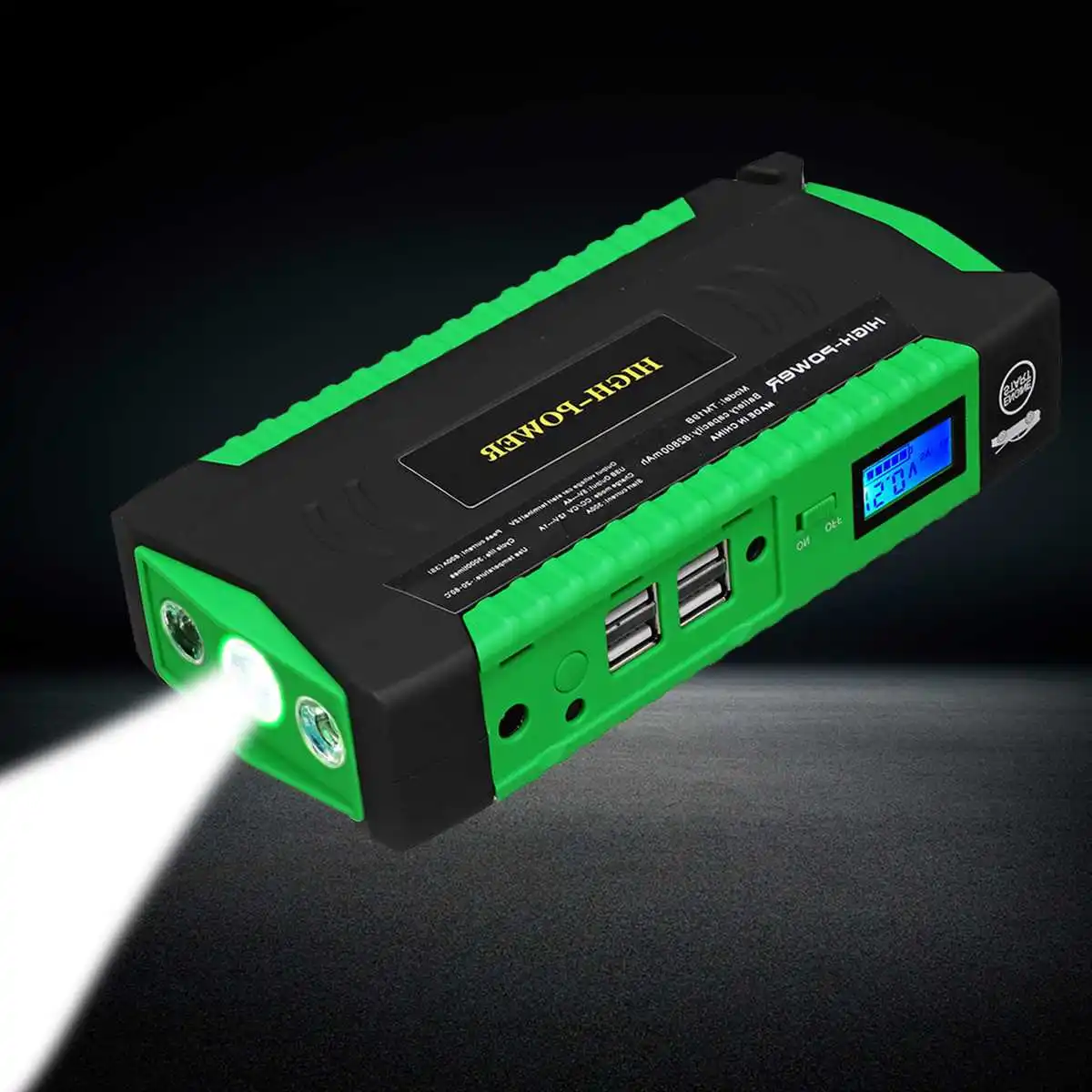 Многофункциональное пусковое устройство 82800mAh 12V 600A 4USB, портативное автомобильное зарядное устройство, пусковое устройство