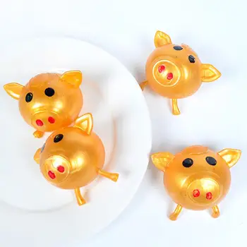 

4/8Pcs Pig Shaped Anti Stress Reliever Squeezes Ball Funny Play Kids Adult Toy Squeeze Pinch Toy Phone straps Accessories