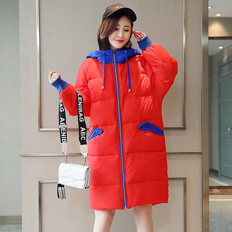 

Cotton-padded Jacket Women's 2018 New Style Korean-style Students MORI Series Winter down Coat Mid-length Fashion Loose BF Hoode