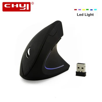 

CHYI Wireless Vertical Ergonomic Usb Computer Mouse 2.4Ghz Optical LED Backlit Gaming Mause 6 Button 3d PC Mice For Game Laptop