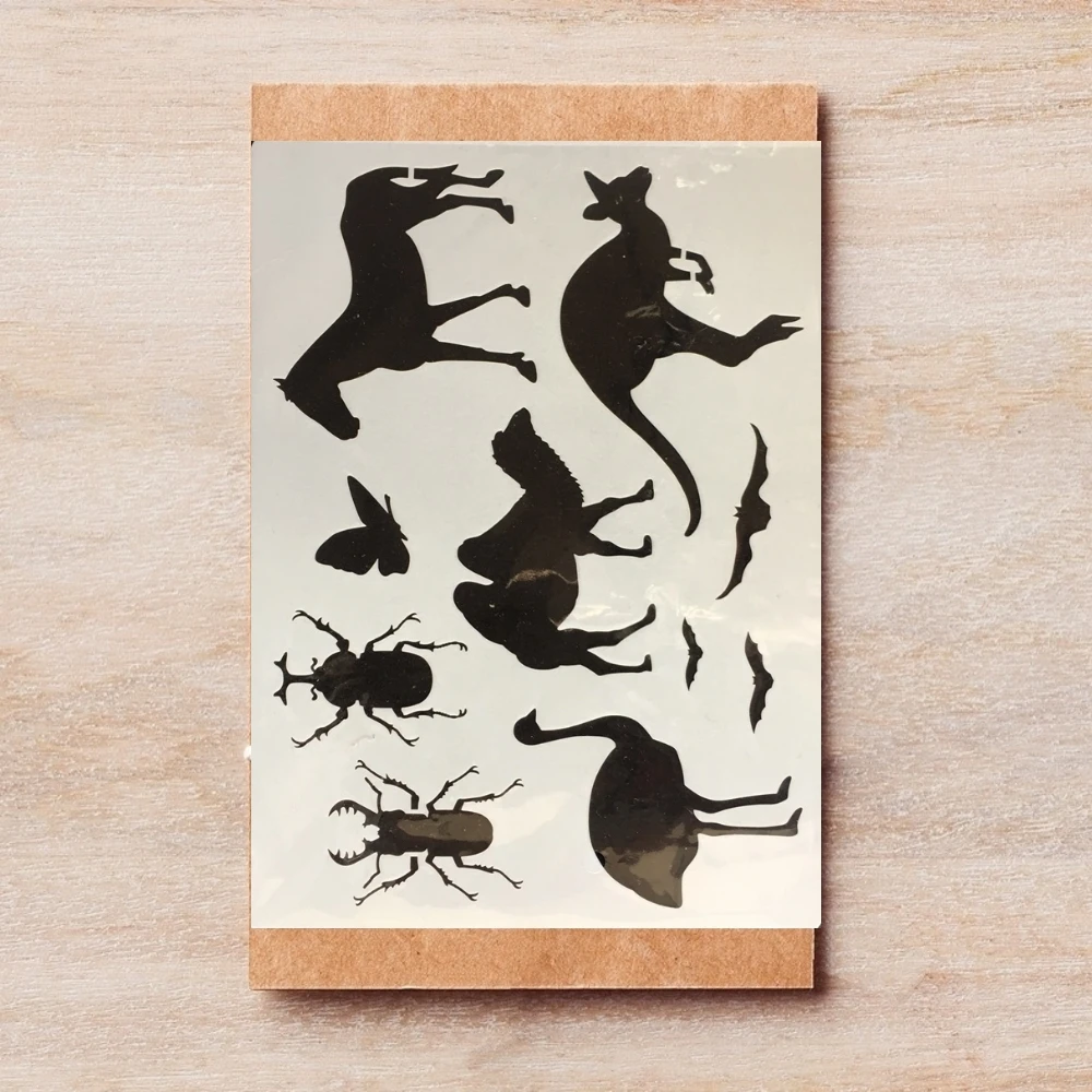 A4 29*21cm Animals Horse Bug Camel Kangaroo DIY Layering Stencils Painting Scrapbook Coloring Embossing Album Decor Template | Канцтовары