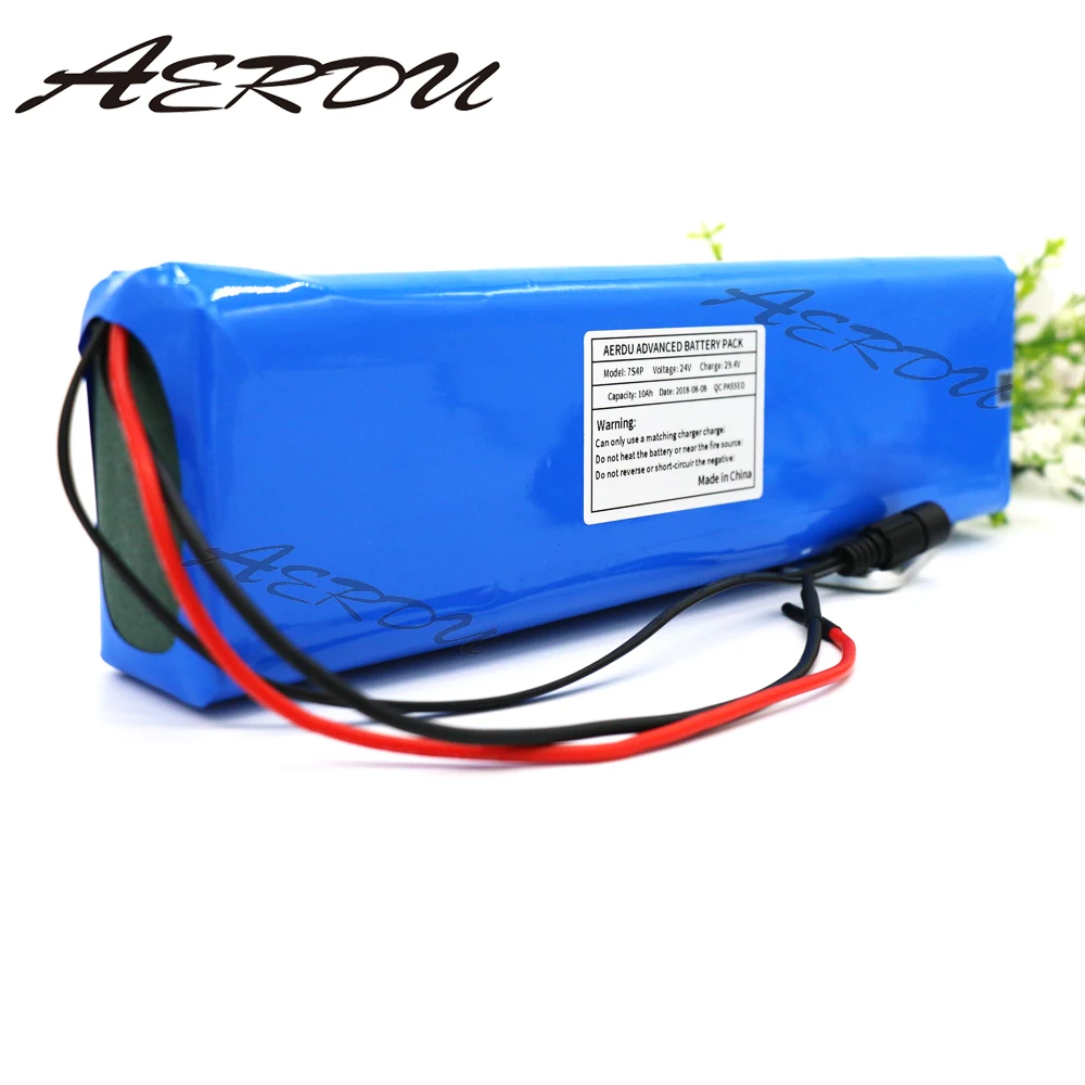AERDU 24V 10Ah 7S4P 29 4 V 400W литий ионный аккумулятор с 20A BMS для электрического мопеда ebike