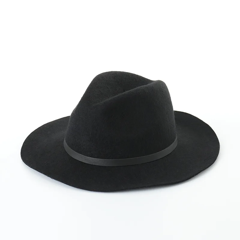 01908-hh8078 Классическая Зимняя шерстяная одежда формальные ремень фетровые шляпы для мужчин и женщин для отдыха Панама джазовая, шляпа