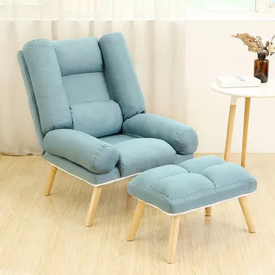 Ленивый диван, балкон, спальня, гостиная, Легкий стул, съемный компьютерный стул для отдыха, креативный Одноместный регулируемый простой современный диван - Цвет: C Blue