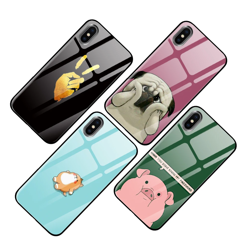 Роскошные Чехлы Bubble Gum cute pig из закаленного стекла для samsung Galaxy S10 S8 S9 Plus Note 8 9