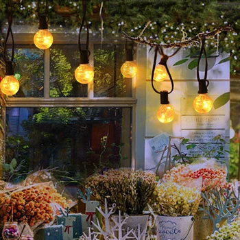

Solar Power LED String Light Big ball 25 Bulbs LED Fairy Light Solar Globe String Bulb Garden Wedding Party Hanging Decorative