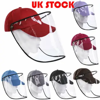 

Baseball Hat With Protective Clear Mask Saliva-proof Dust-proof Sun Visor Cap
