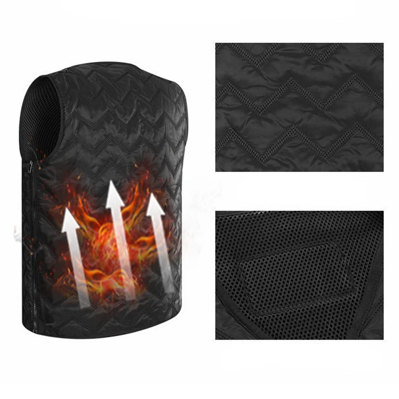 

Motorcycle Jacket Unisex USB Infrared Electric Heating Vest Waistcoat Thermal Clothing Warm Winter Outdoor Sports Riding Jacket