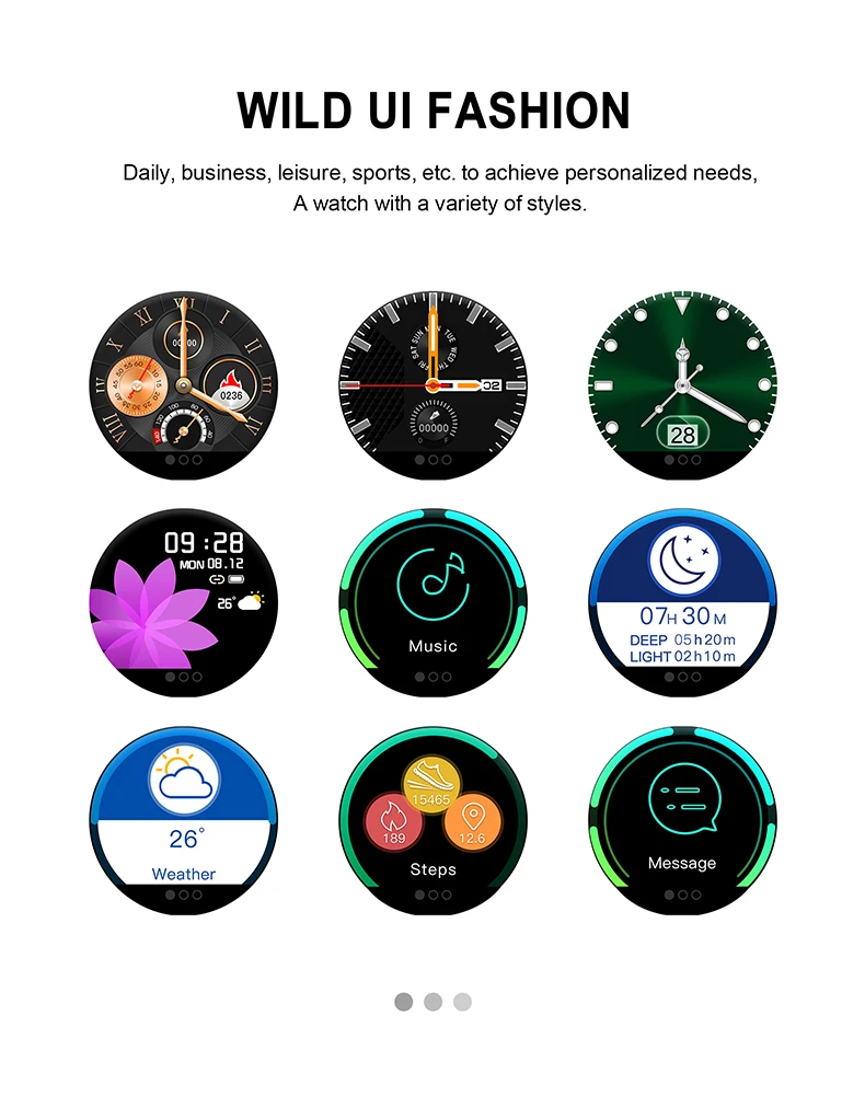 Смарт часы GT105 1.22 дюйма круглый экран Измерение артериального давления часы для женские мужские электронные фитнес браслет Для телефонов Android iOS