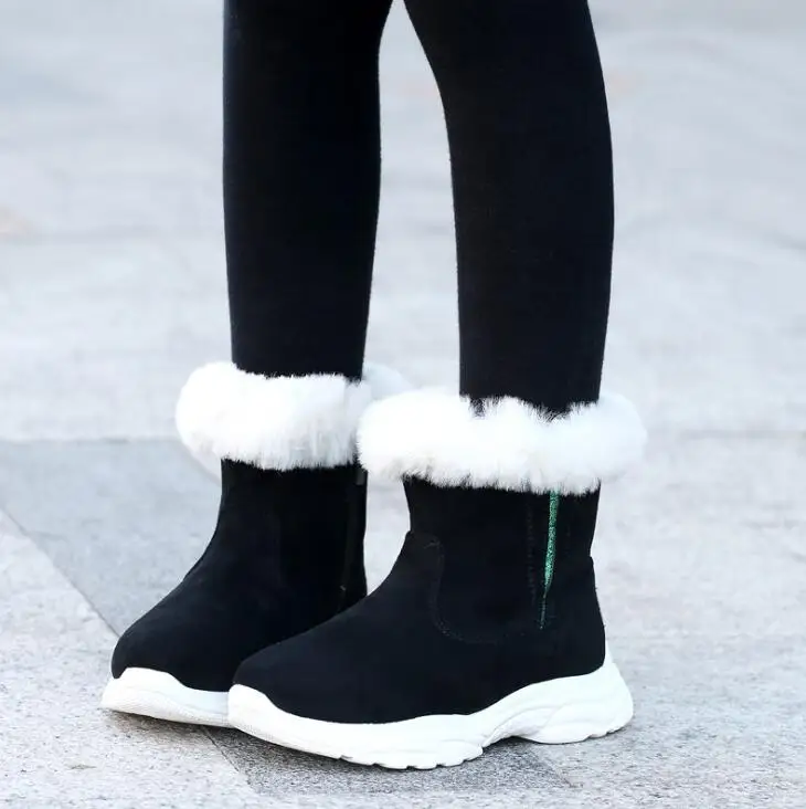 

Top quality Children Boots Winter Genuine sheepskin leather girls Fashion snow boots winter warm Shoes for Kids