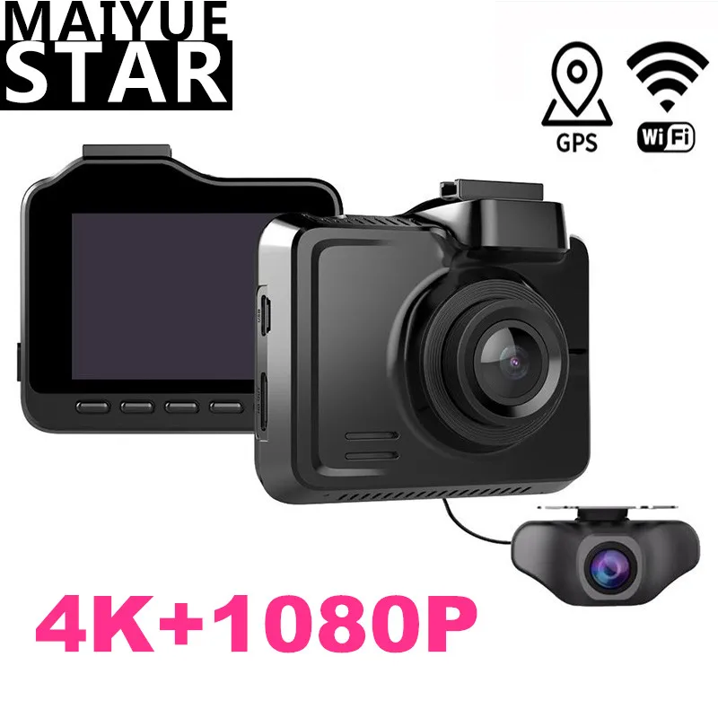 Maiyue star Full HD 1080P Автомобильный видеорегистратор True 4K 3840*2160p 30fps камера встроенный WIFI
