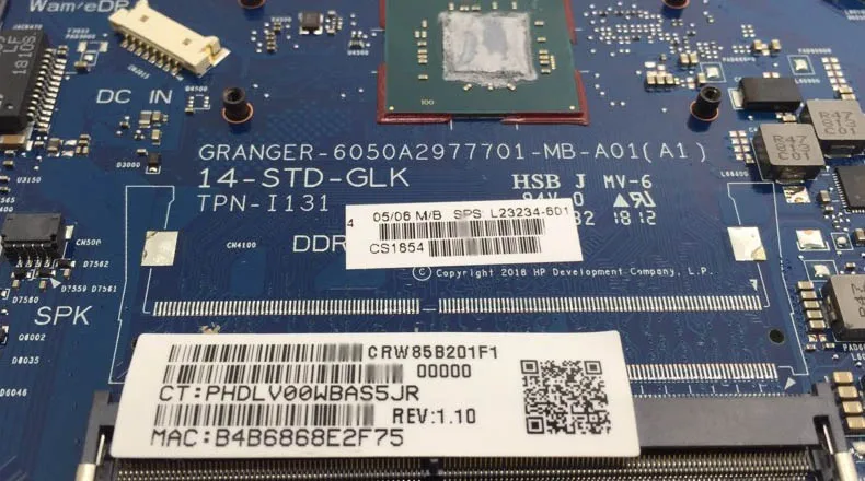 N4000 L23234-601 для hp Материнская плата для ноутбуков pc основная плата
