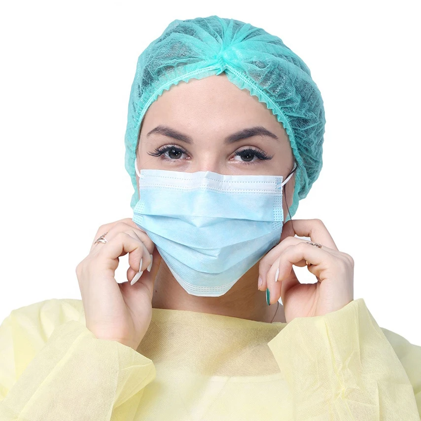

50/100Pcs Medical Disposable Mask Blue 3-Layers Non-woven Mouth Face Mask Hypoallergenic Anti-Dust Breathable Face Mask