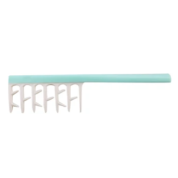 

Blue Fluffy Hair Styling Antlers Comb Curly Hair Detangling Large Wide Tooth Brush Massage Scalp Hairdressing Barber Tool