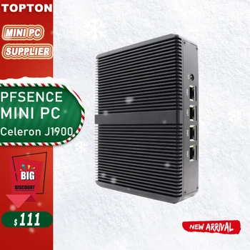 

Fanless мини пк Mini PC J1900 Quad Core 4*Intel WG2583 Gigabit Lan Firewall Multi-function Pfsense router mini pc мини компьютер