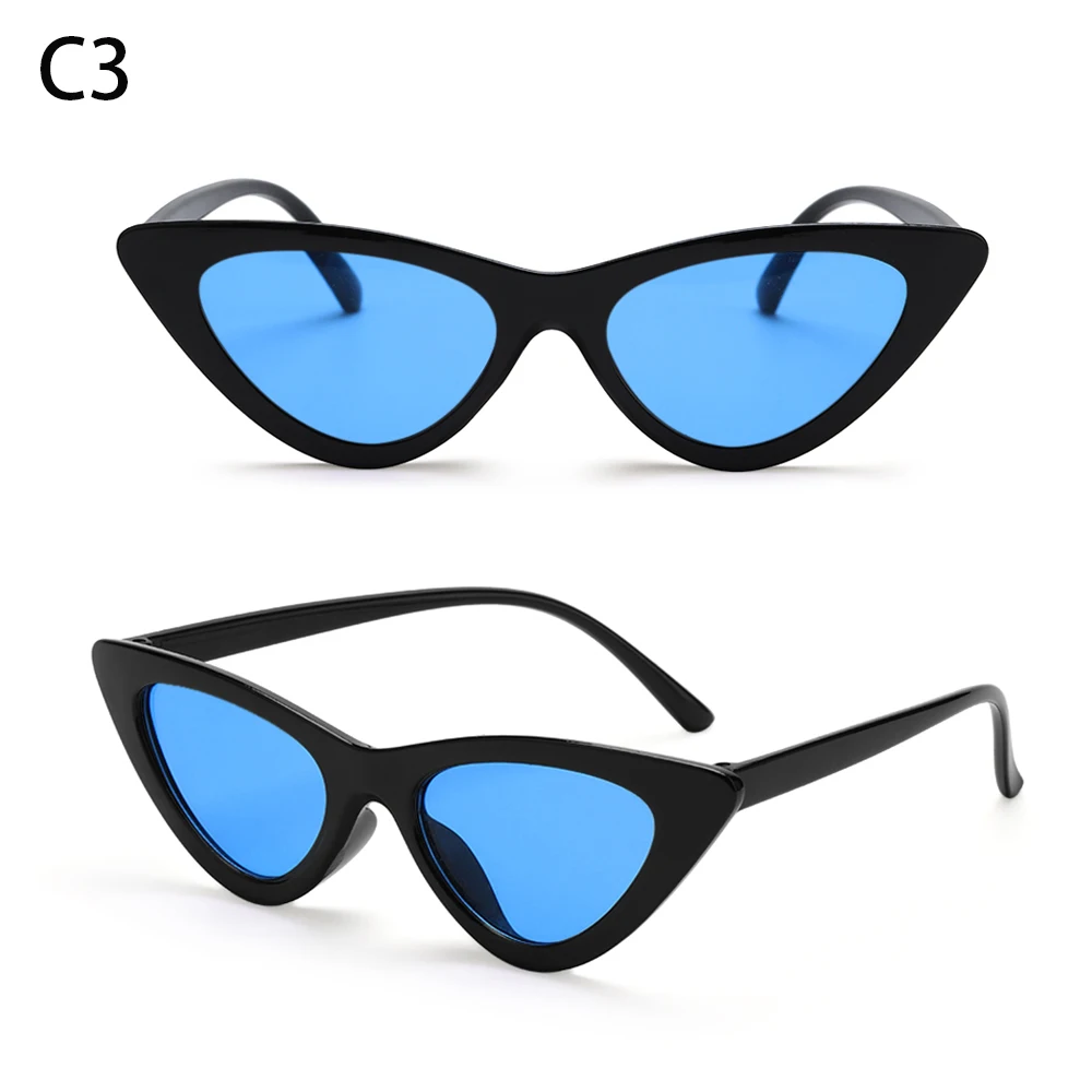 big cat eye sunglasses 2021 Sexy Vintage Cat Eye Sunglasses Black Small Triangle Sun Glasses Female Lens Shades Resin Outdoor Streetwear Eyewear UV400 square sunglasses Sunglasses