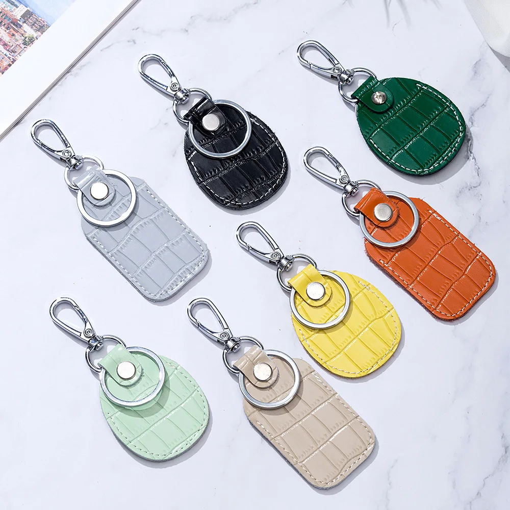 Key Case Key Protector Key Holder Case for Apple Airtags PIK Magnet Keychain Leather Protective Cover for Pandora Tag Dog Tracker Locator Device Sleeve Airtag