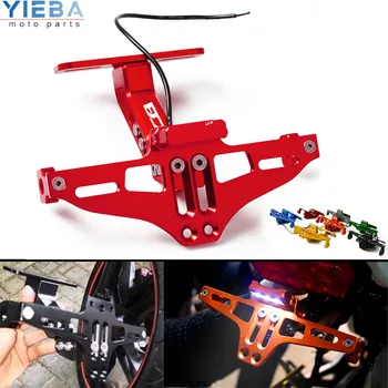 

Motorcycle Angle Rear License Plate Bracket with light Mount Holder For Honda CB500X CB1100 CB300F CB750 CB500F CB750 2019