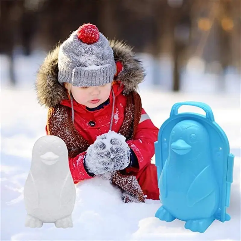 Summer Beach Toy Penguin Sand Mold Sand Maker Outdoor Activities DIY 3D Penguin Shape Playing Snow Snowball Mould Kids Adult Toy