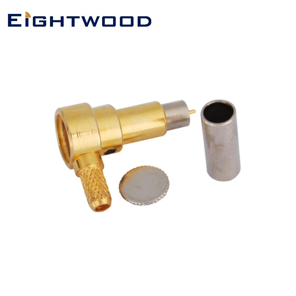 Eightwood 5 шт. MS156 MCC штекер RF коаксиальный разъем адаптер под прямым углом для RG316 LMR-100 RG174 кабель