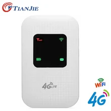 TianJie мини точка доступа 4G Lte широкополосный Мобильный маршрутизатор Wifi модем 150 Мбит/с данных Wifi беспроводной маршрутизатор светодиодный дисплей для путешествий