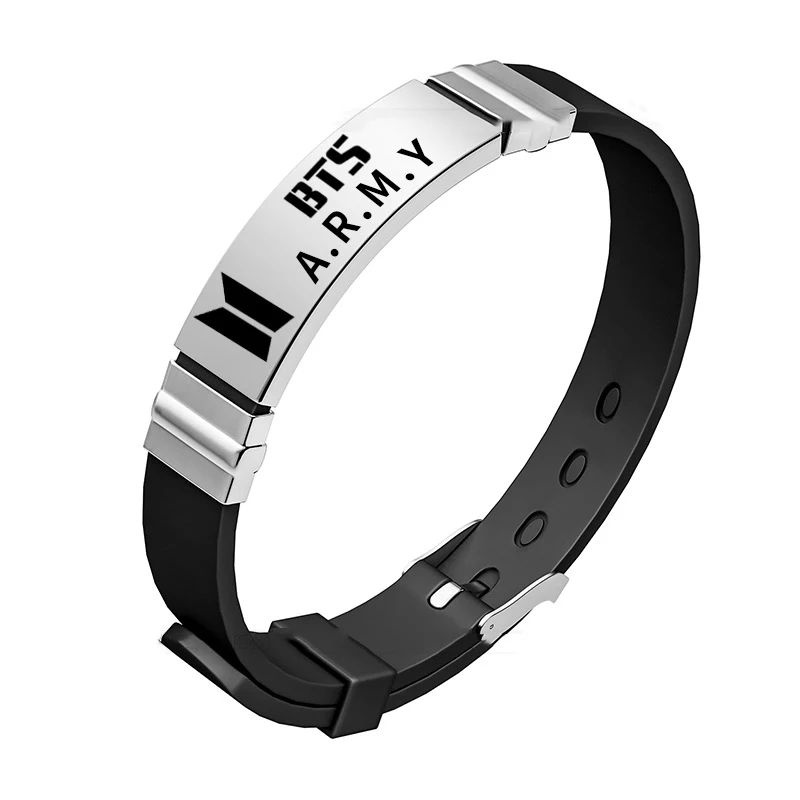 Punk Jimin ARMY Letter Bracelets for Women Men Kpop Bangtan Boys Jewelry Korean Style Love Yourself Couple Bracelet | Украшения и