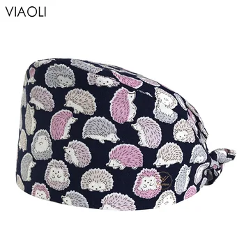 Billige Unisex Schönheit Salon Arbeit Peelings Kappen Zurück Krawatten Matt Kappe Mode Gedruckt Einstellbare Caps Hundesalon Agentur Arbeits Peeling Hut