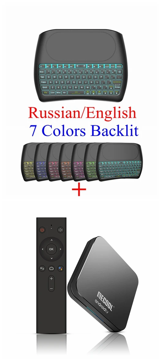 Add D8 Backlit Google Сертифицированный Android 9,0 tv Box Mecool KM9 Pro Amlogic S905 X2 4 Гб DDR4 32 Гб 2,4G/5G двойной WiFi USB3.0 BT4.0 4K Google Voice - Цвет: Add D8 Backlit