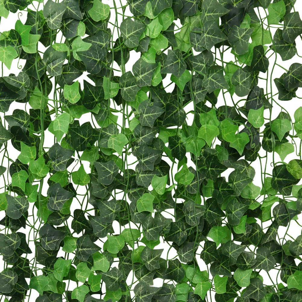 

12pcs/set 2.4m Artificial Ivy Leaf Garland Simulation Plant Vine Fake Foliage Wedding Decoration Home Garden Party Supplies