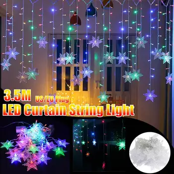 

Snowflakes String Light LED Christmas Decor for Home Hanging Garland Christmas Tree Decor Ornament Navidad Xmas Gift New Year