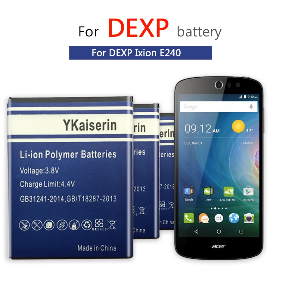 Сменный Аккумулятор Batterij Bateria для DEXP IXION E240 STRIKE2 1900mAh литий-ионная аккумуляторная батарея для мобильного телефона