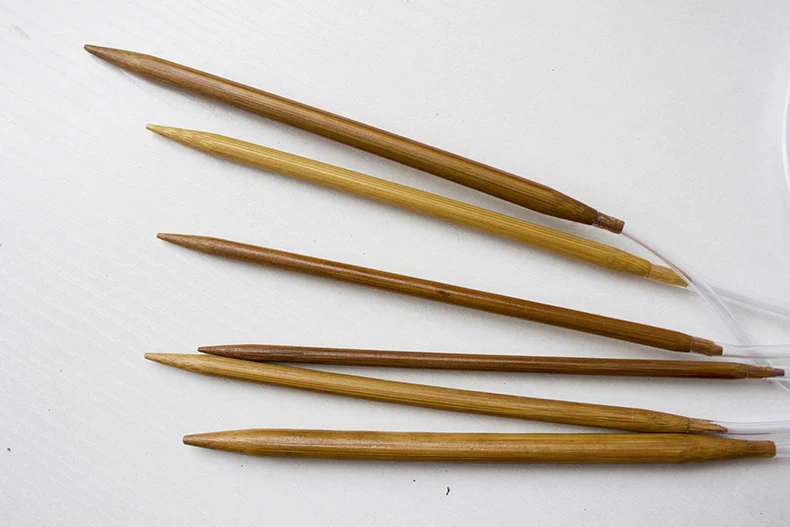 Круговые спицы длиной 80 см, 2 шт., 4,0 ММ, 4,5 мм, 5,5 мм, 6,0 мм, 7 мм, 8 мм, гладкие Бамбуковые Спицы для вязания, крючки для вязания