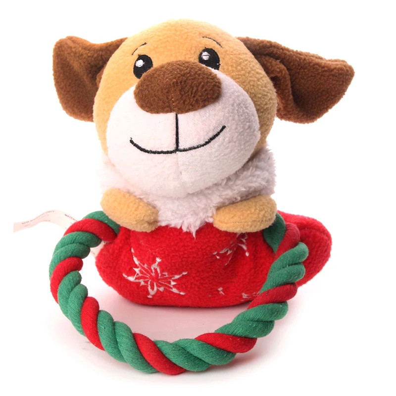Рождественские игрушки для собак, игрушки для щенков, кошек, жевательные игрушки, лучший подарок на Рождество - Цвет: B