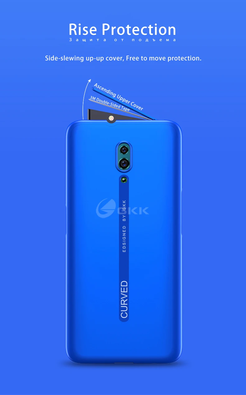 Роскошный чехол GKK для OPPO Reno Z 10X Zoom Case 2 в 1 анти-капля Тонкая матовая жесткая задняя панель из поликарбоната для OPPO Reno Z 10X Zoom Case coque