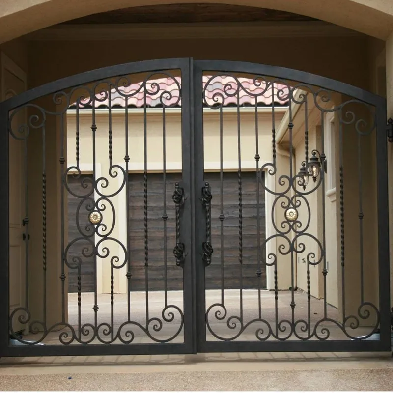 Wrought Iron Gates Manufacturers China 14 Gauge Steel Metal Driveway Door Designs