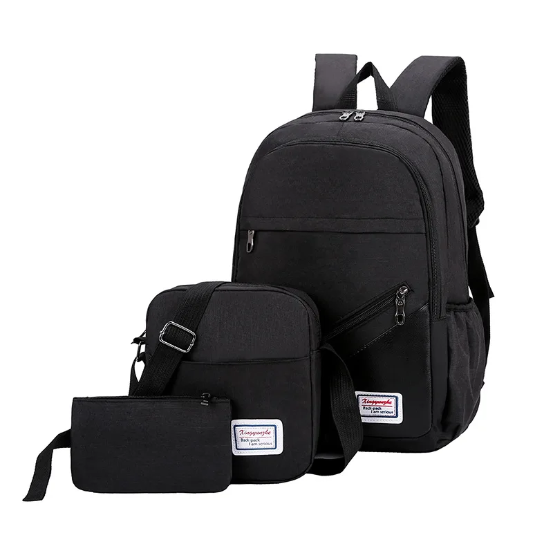 3pcs nylon Fashion Boys School Bags casual laptop Backpack For Teenagers grils Student Book Bag Men travel School Backpack Women
