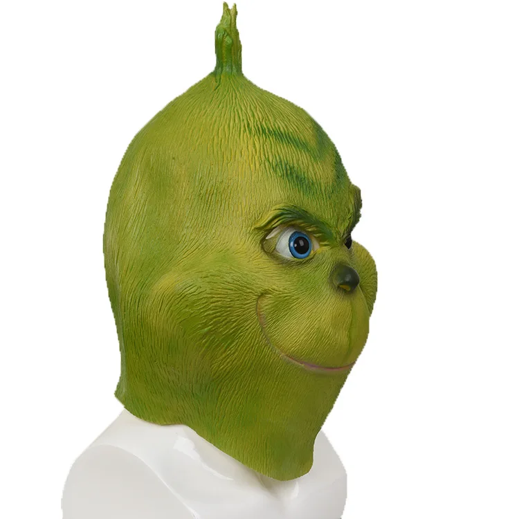 Смешная латексная маска на всю голову на Рождество Grinch, карнавальный костюм на Хэллоуин, Вечерние Маски для взрослых, карнавальные маски для лица Grinch