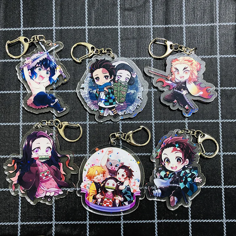 2019 Demon Slayer Kimetsu No Yaiba Kamado Tanjirou Kamado Nezuko Kochou Shinobu брелок Подвеска фигурки Дети Рождественские игрушки