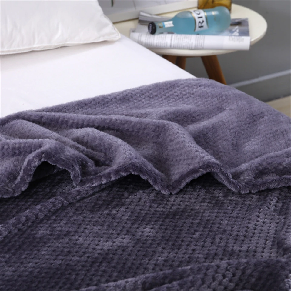 Фланелевое Флисовое одеяло, мягкое одеяло для путешествий, однотонное покрывало, плюшевое покрывало для кровати, дивана, теплый подарок, Прямая поставка