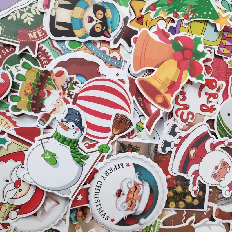 134 шт./компл. Merry Christmas Стикеры уличных танцев Doodle Стикеры костюм; Детский костюм на Рождество День Водонепроницаемый ПВХ Стикеры скейтборд Стикеры