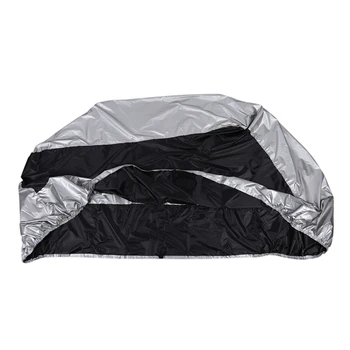 

Waterproof and dustproof Protective Cover in Polyester fiber for Motorcycle 265cm Long-XXL ( Black & silver )