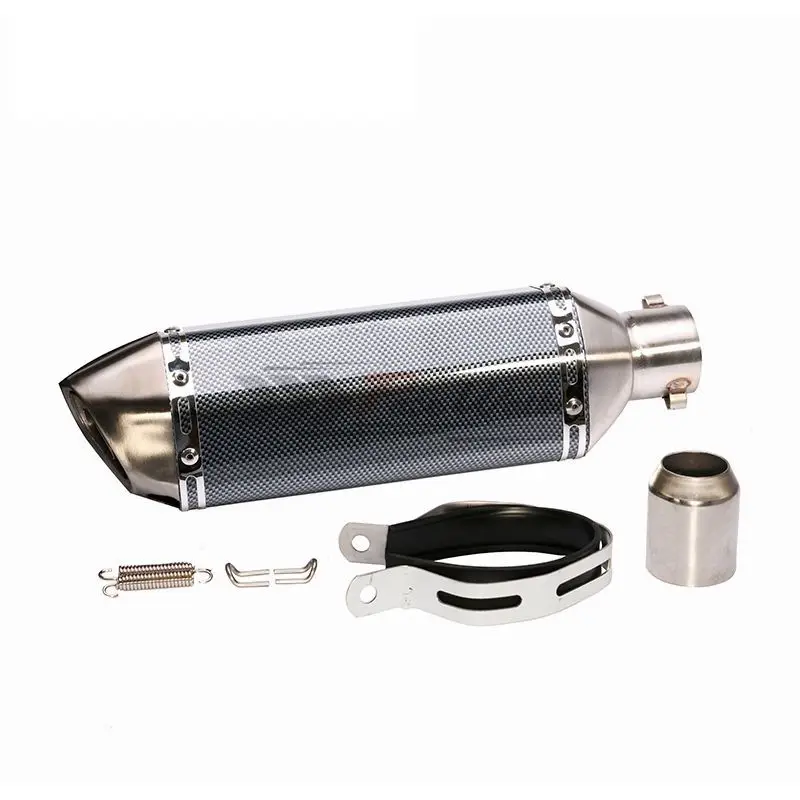 Motorcycle modified sports car locomotive street car exhaust pipe muffler universal exhaust pipe stainless steel small hexagon
