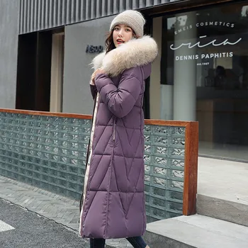 

2020 New Winter Warm Female Hooded Parkas Long Design Double Sided Snow Overcoat with Belt Jacket Women Coat Windproof